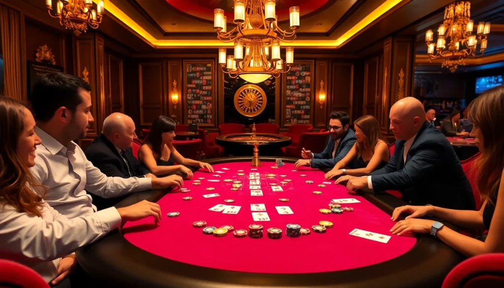 Engaging PS99 poker scene highlighting excitement with colorful chips and cards.