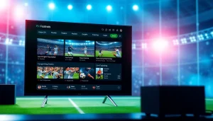 Interactive football streaming interface on joemadfan.com showcasing live matches and community features.