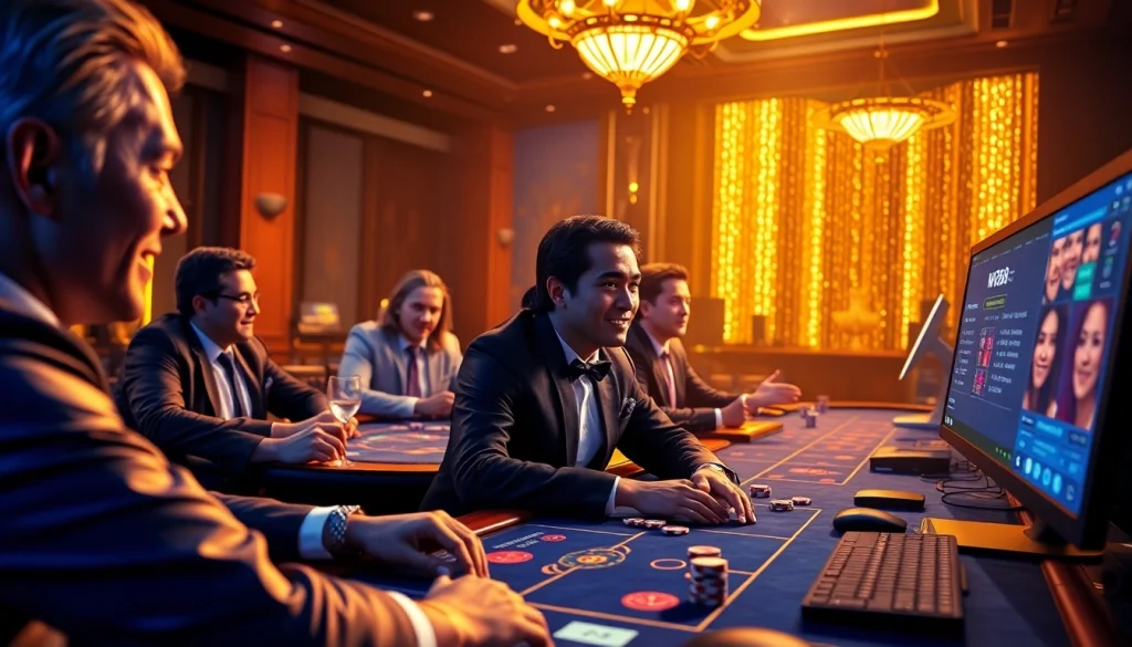 Experience the thrill of gambling with W88.nyc, showcasing dynamic casino games and vibrant players.