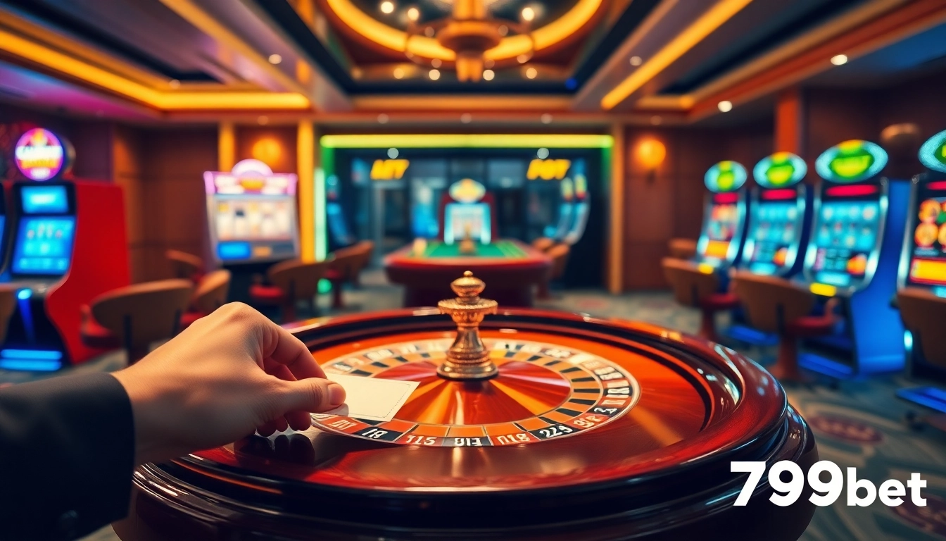 Winning at 789bet with vibrant casino elements including roulette and poker chips.
