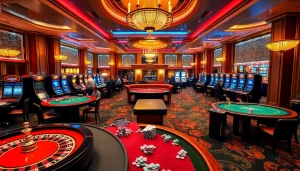 Players enjoying thrilling games at rr88com casino tables, immersed in excitement.