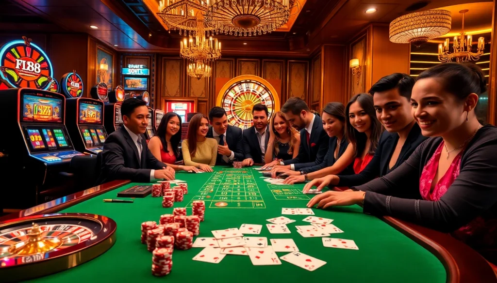 Experience the excitement of FLY88 with luxurious casino visuals and thrilling gameplay.