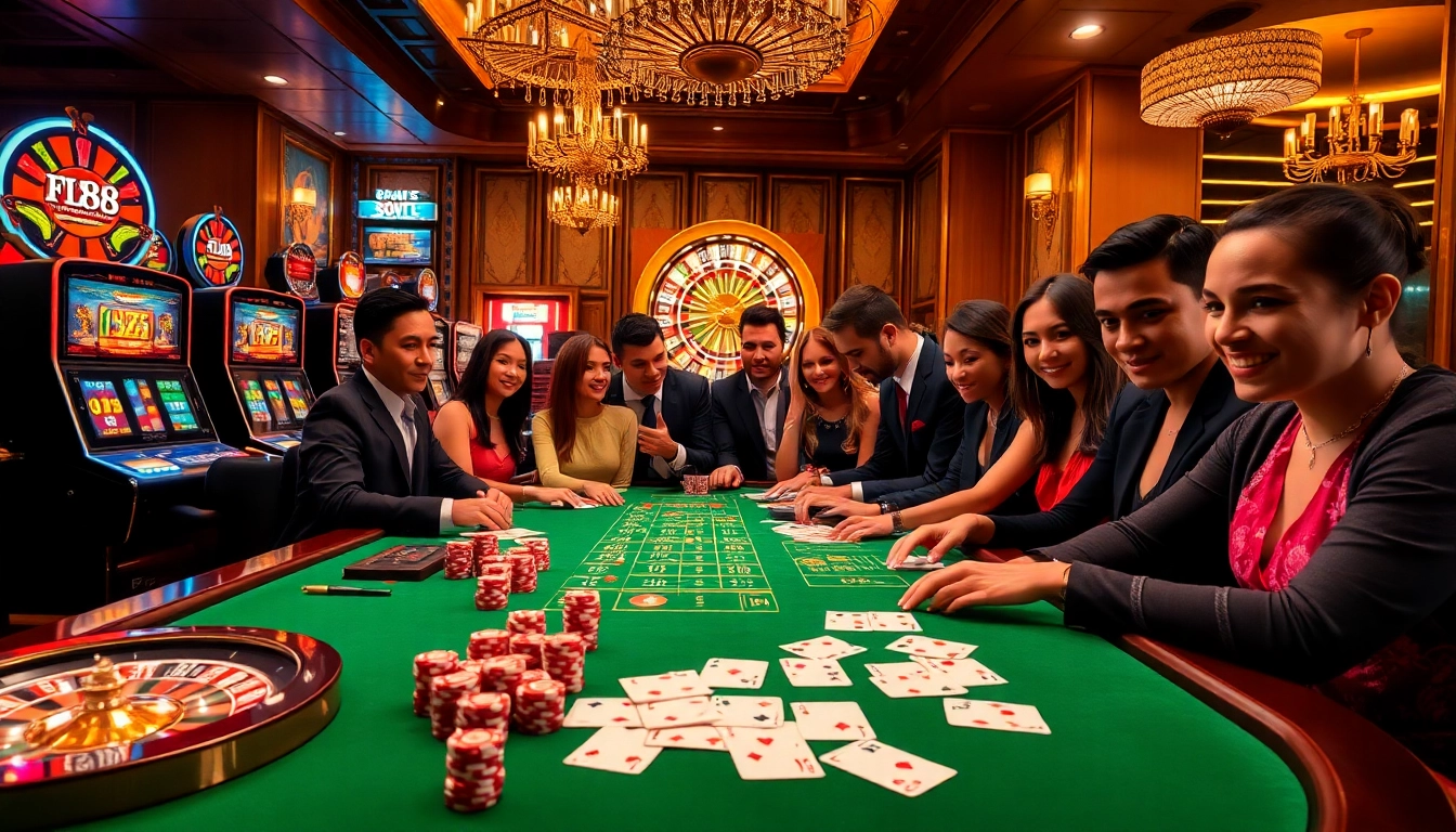 Experience the excitement of FLY88 with luxurious casino visuals and thrilling gameplay.
