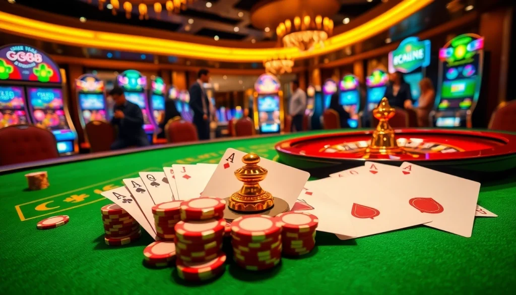 Experience the thrill of GG88 with vibrant casino tables and engaging games.