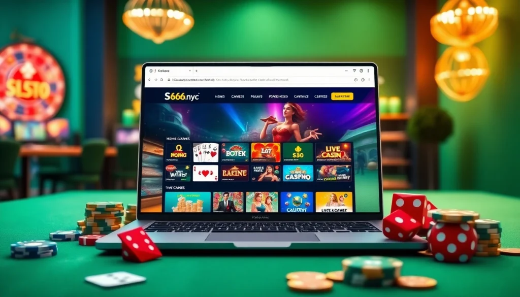 S666.nyc online gambling platform showcasing casino games and user-friendly interface.