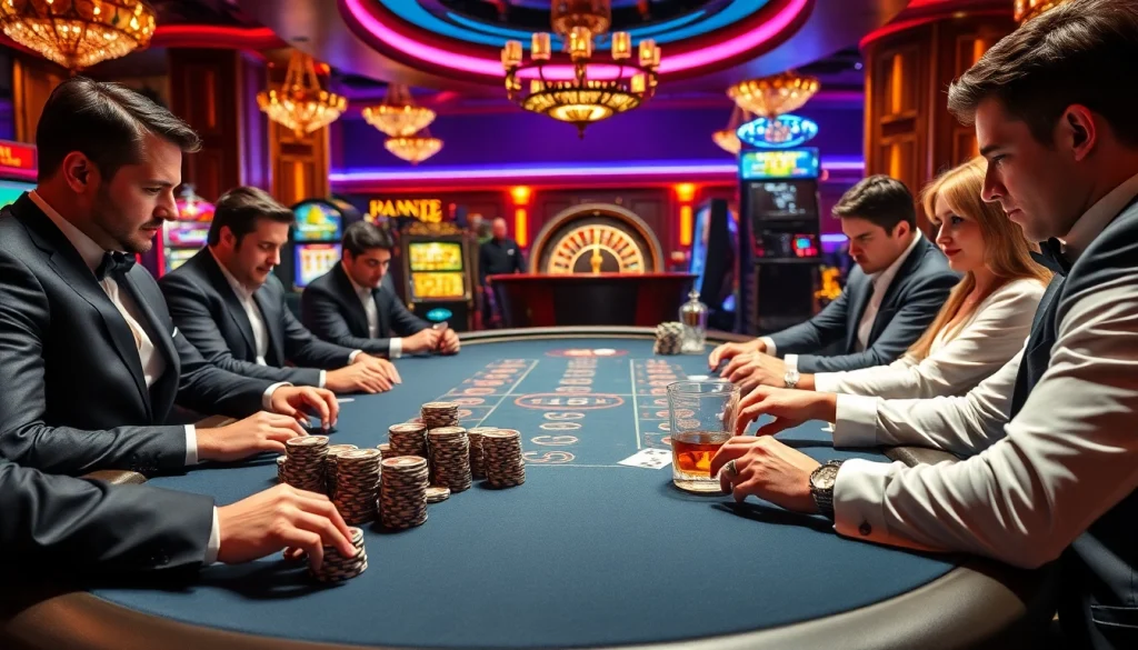 Experience high-stakes poker excitement at https://www.eejl88888.com/ with elegant players and colorful casino ambiance.