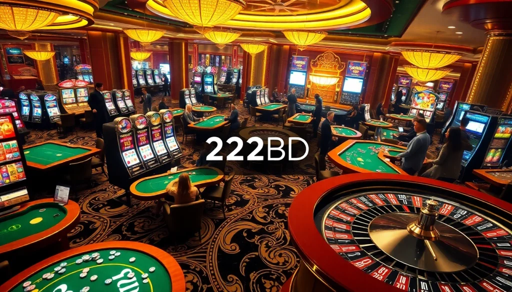 Experience thrilling gaming excitement at 222BD with vibrant slots and engaging live casino tables.