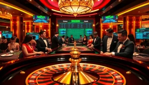 Experience high-stakes gaming at http://8kbetok.com/ with a luxurious roulette scene.