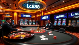Experience top-tier gaming at Lc888's luxurious casino tables filled with excitement.