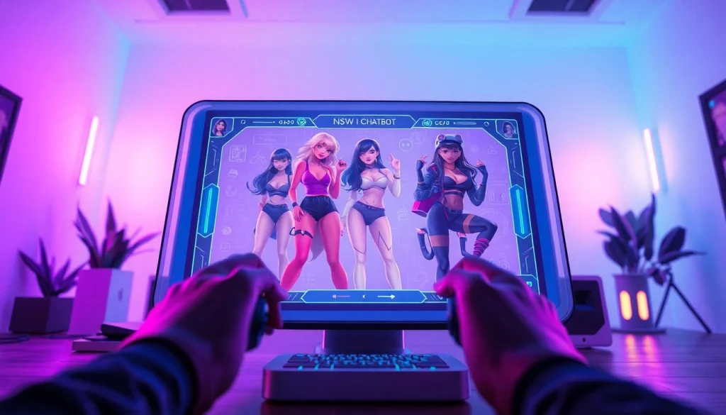 Engaging NSFW AI chat interface with vibrant colors and modern design