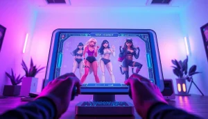 Engaging NSFW AI chat interface with vibrant colors and modern design