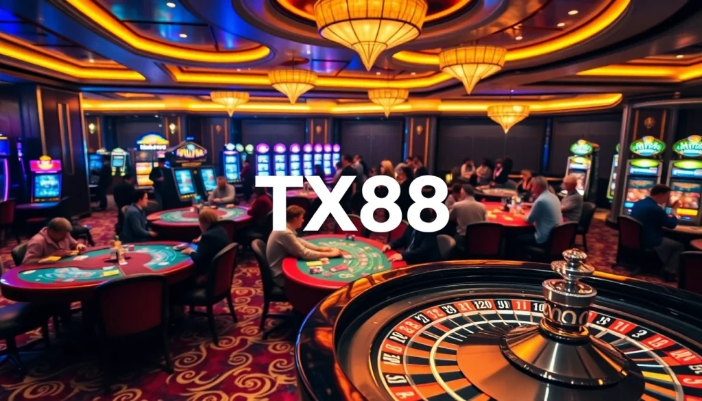 Experience the excitement of TX88 casino games with vibrant tables and thrilling action.