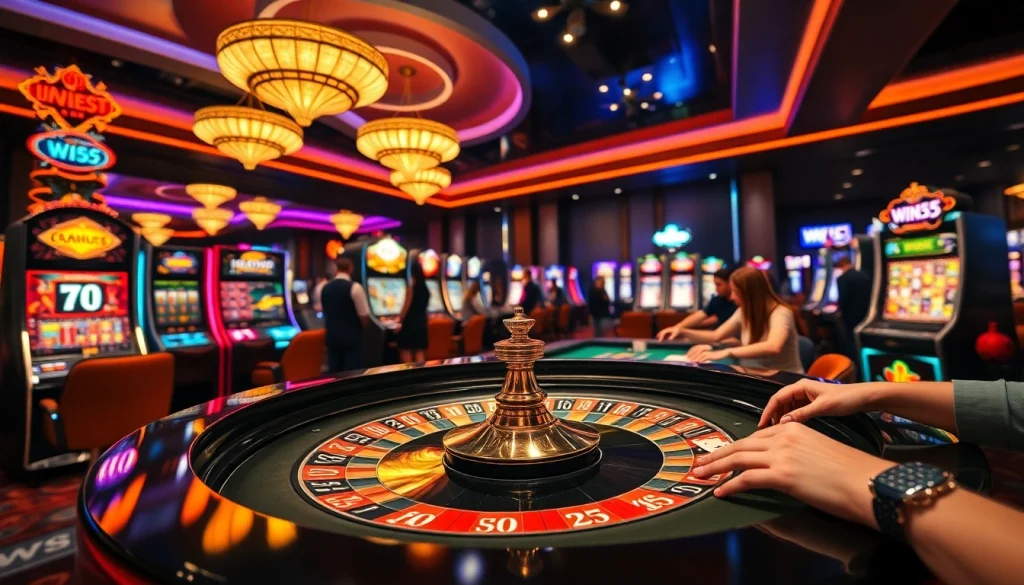 Experience exhilarating gameplay at a vibrant casino table featuring win55-themed games.