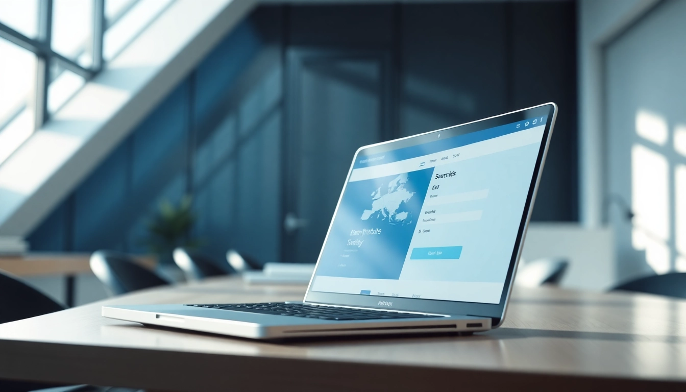 Submit your uk eta online application with confidence in a modern office setting.