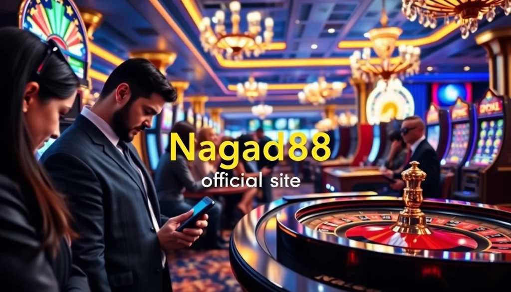 Nagad88 official site showcases engaging online casino gameplay with vibrant slot machines and roulette tables.