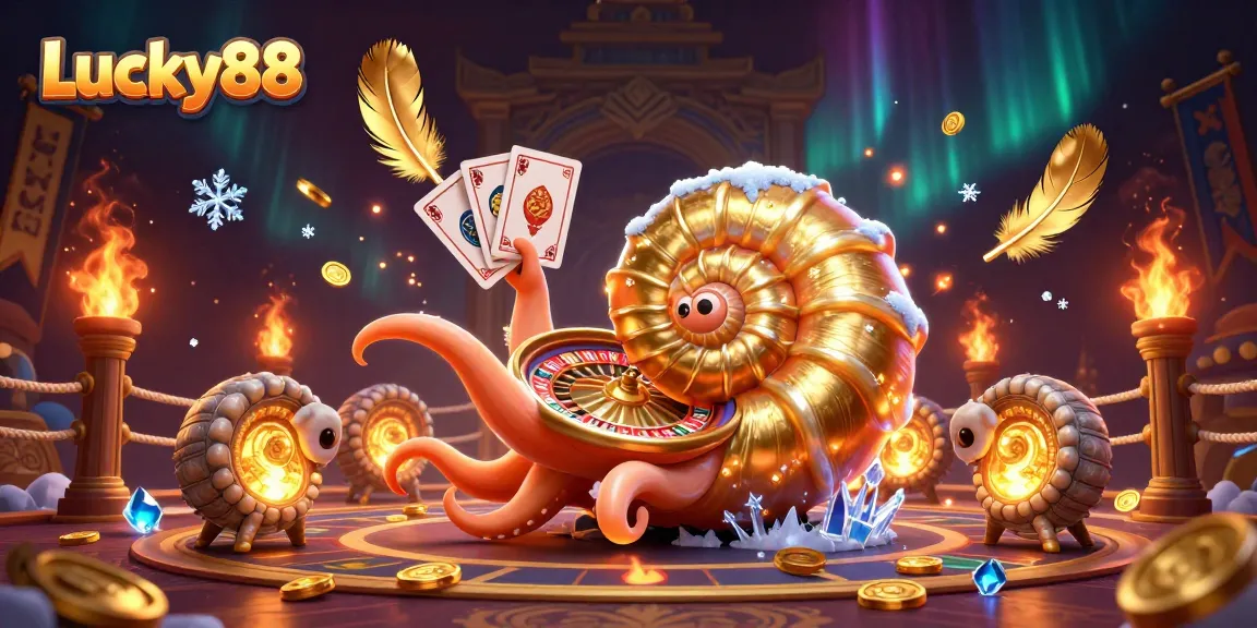 Experience thrilling gameplay with Lucky88 featuring a 3D nautilus as a roulette wheel.