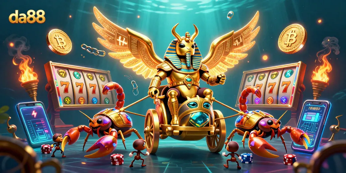 Experience the vibrant world of da88 casino slots with 3D characters amid dynamic game elements.